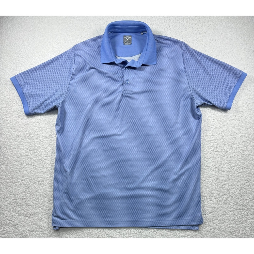 Callaway Opti Dri Polo Shirt Mens L Large Blue Great Condition